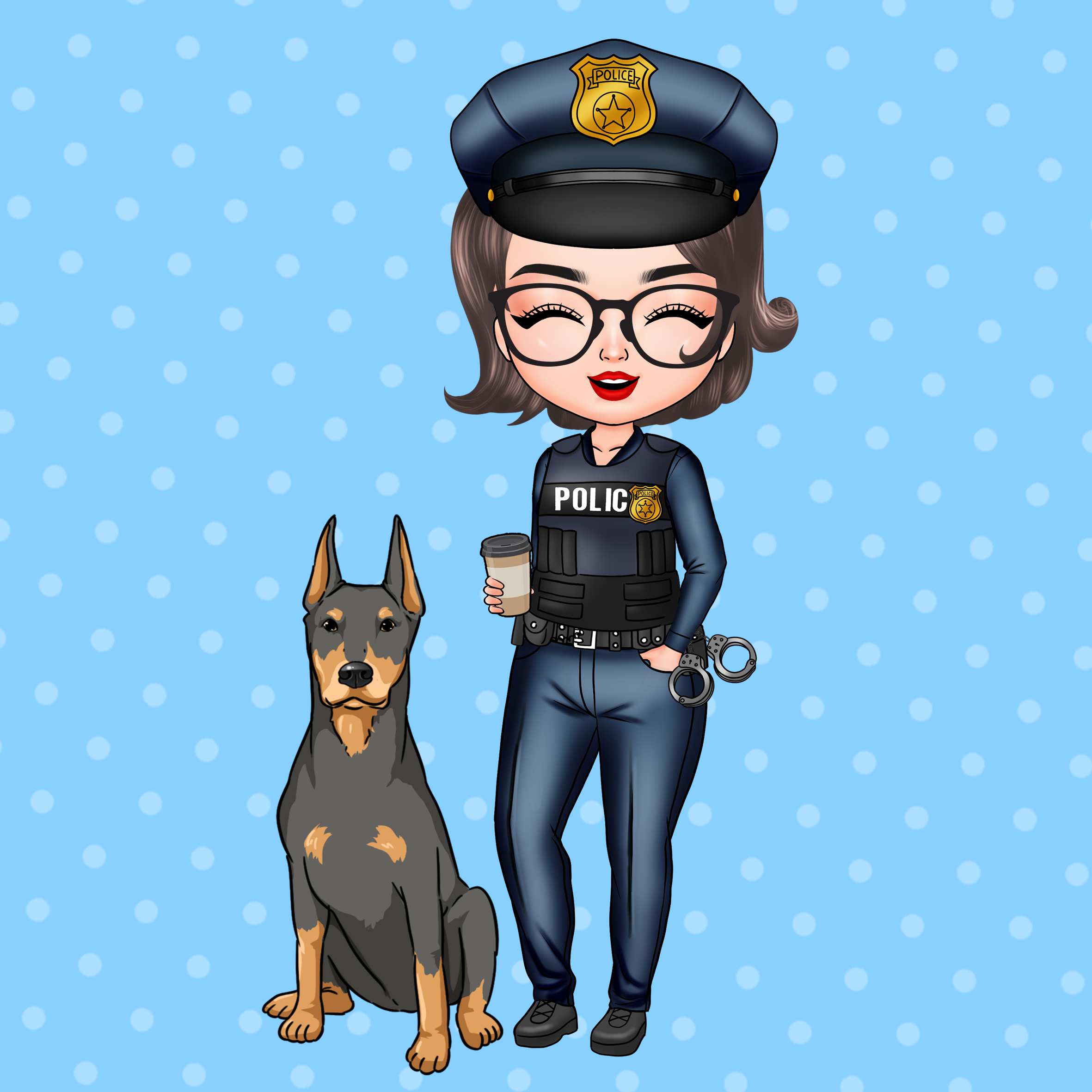 The Police Officers outlets Personalized 3 Pet Standing Canvas