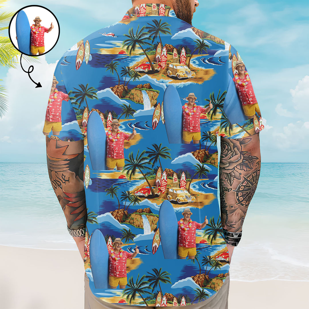 Tropical Beach Shore - Personalized Custom Unisex Hawaiian Shirt