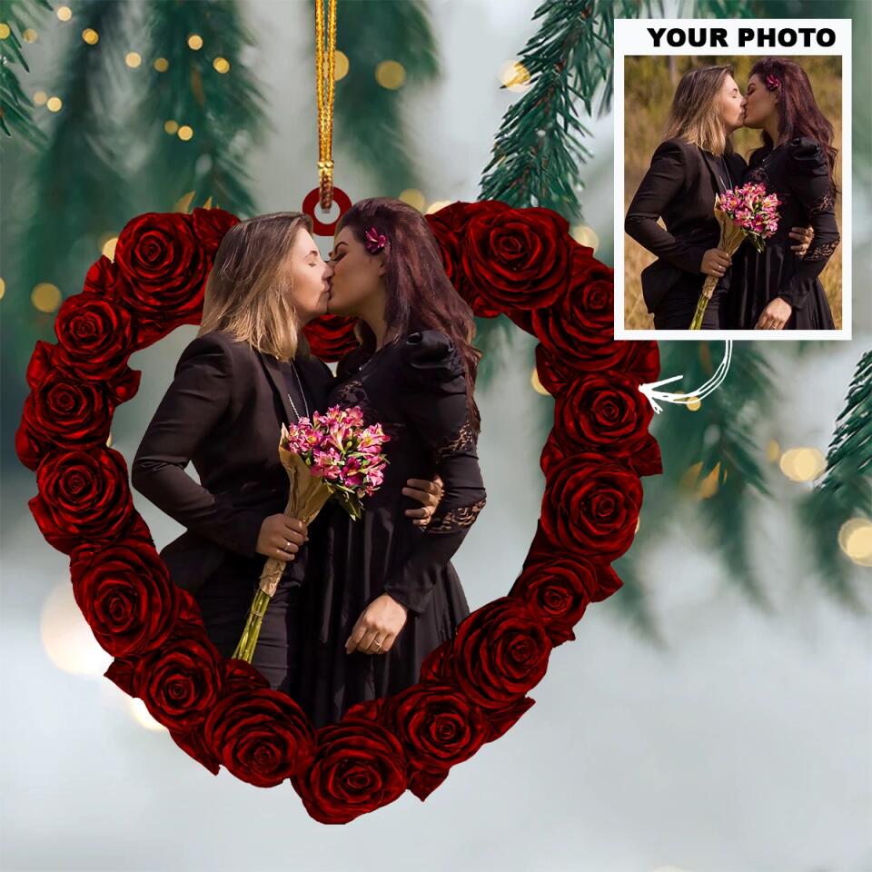 Personalized Photo Mica Ornament - Gift For Couple - I Want To Live And Die With You ARND0014 AGCPD007