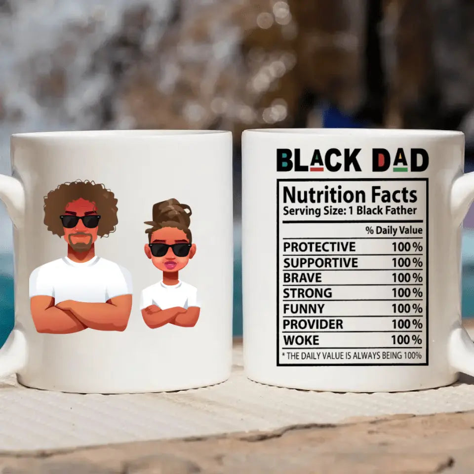 Dad Nutrition Facts - Personalized White Mug - Father's Day Gift