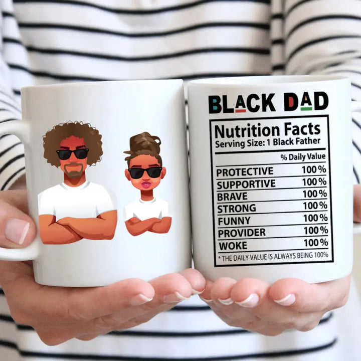 Dad Nutrition Facts - Personalized White Mug - Father's Day Gift