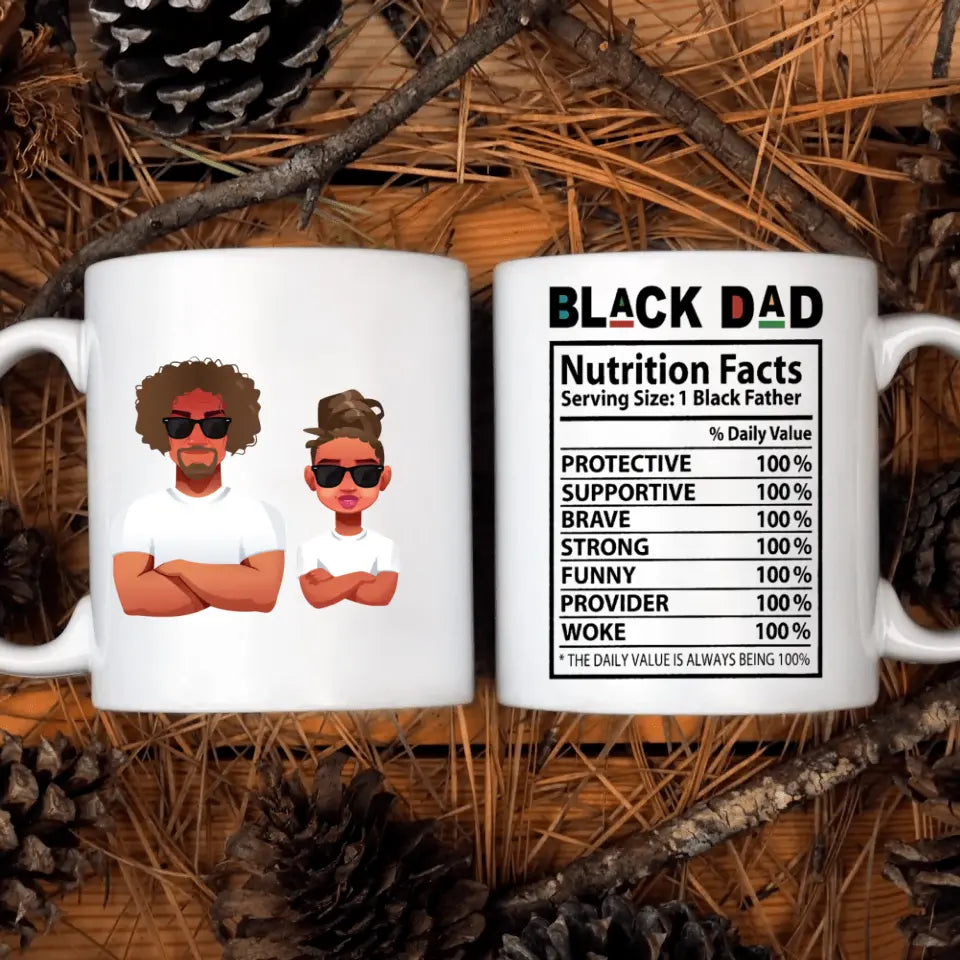Dad Nutrition Facts - Personalized White Mug - Father's Day Gift