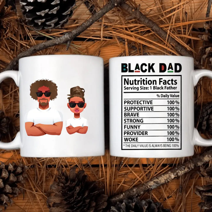 Dad Nutrition Facts - Personalized White Mug - Father's Day Gift