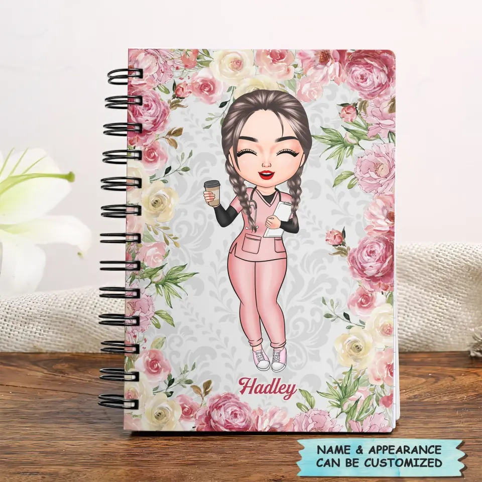 Personalized Spiral Journal - Gift For Nurse - Work Of Heart