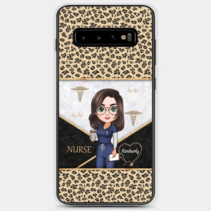 Personalized Custom Phone Case - Nurse's Day, Appreciation Gift For Nurse - Nurse Life Leopard