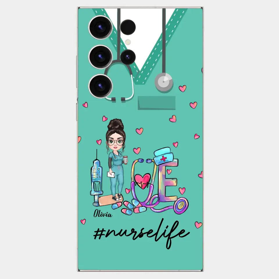 Personalized Custom Phone Case - Nurse Day, Appreciation Gift For Nurse - Love Nurse Life