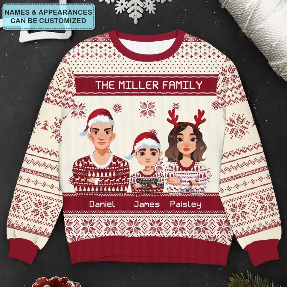 Our Family - Personalized Custom Ugly Sweater - Christmas Gift For Couple, Wife, Husband, Family Members
