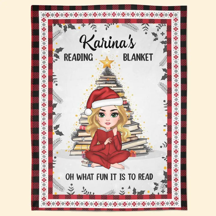 My Reading Blanket - Personalized Custom Blanket - Christmas Gift For Reading Lover