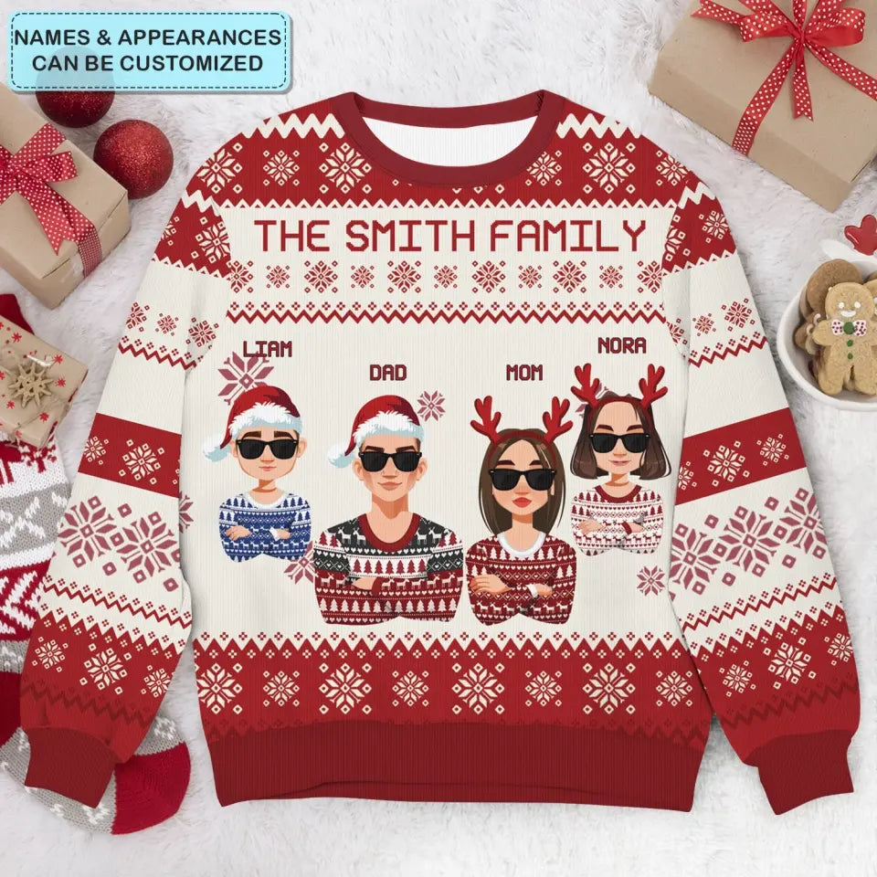 Christmas Family - Personalized Custom Ugly Sweater - Christmas Gift For Family, Family Members