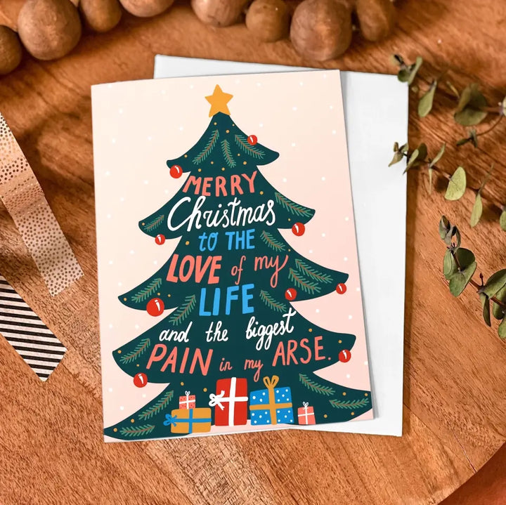 Merry Christmas To The Love Of My Life - Personalized Custom Christmas Card - Christmas Gift  For Wife, Husband, Couple