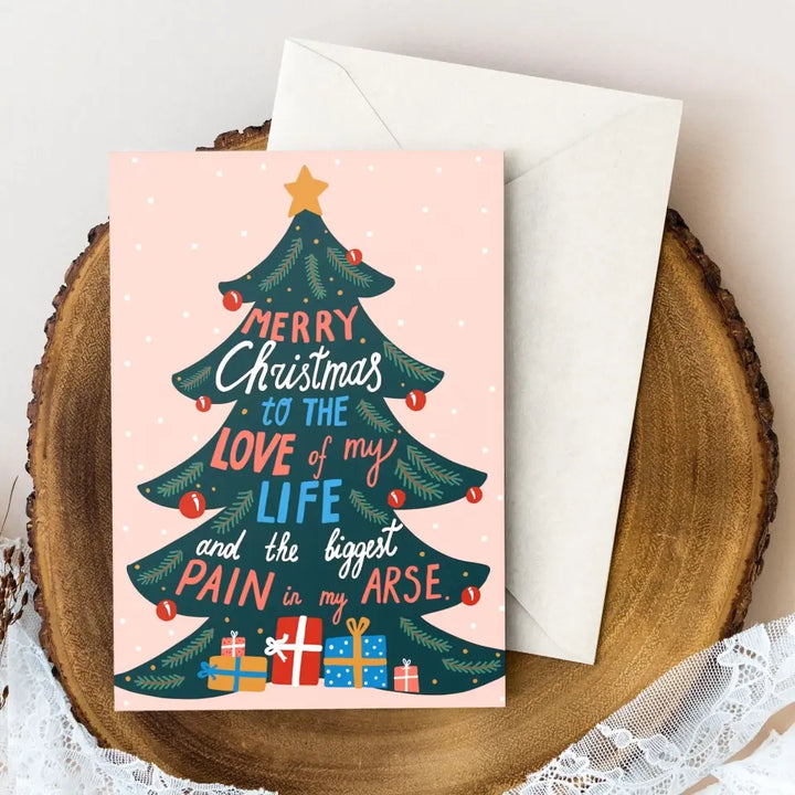 Merry Christmas To The Love Of My Life - Personalized Custom Christmas Card - Christmas Gift  For Wife, Husband, Couple