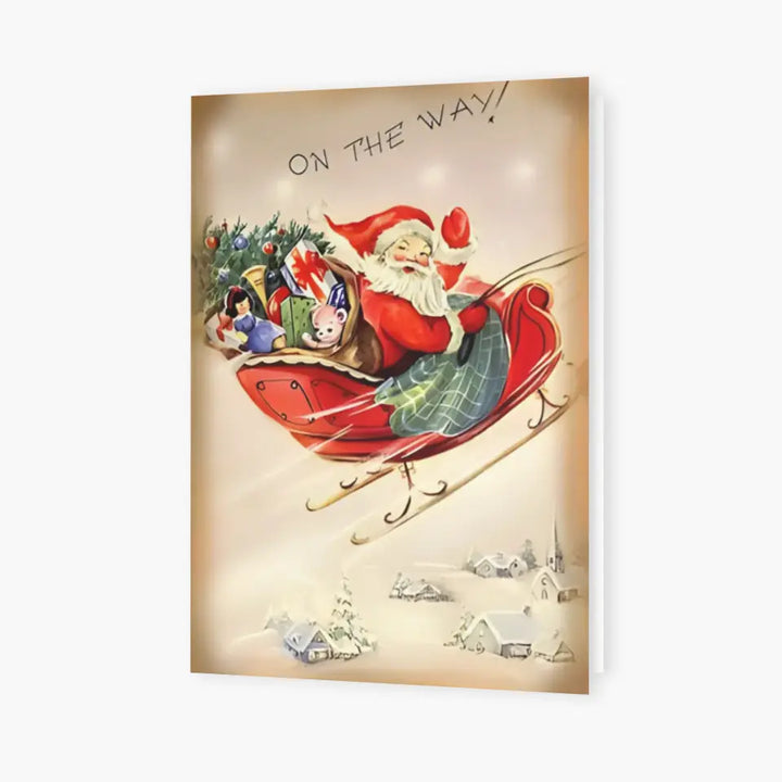 Merry Christmas Santa - Personalized Custom Christmas Card - Christmas Gift  For Family, Family Members
