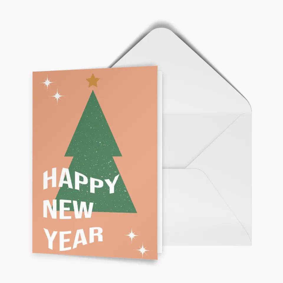 Merry Christmas And Happy New Year Custom Text - Personalized Custom Christmas Card - Christmas Gift  For Family, Family Members