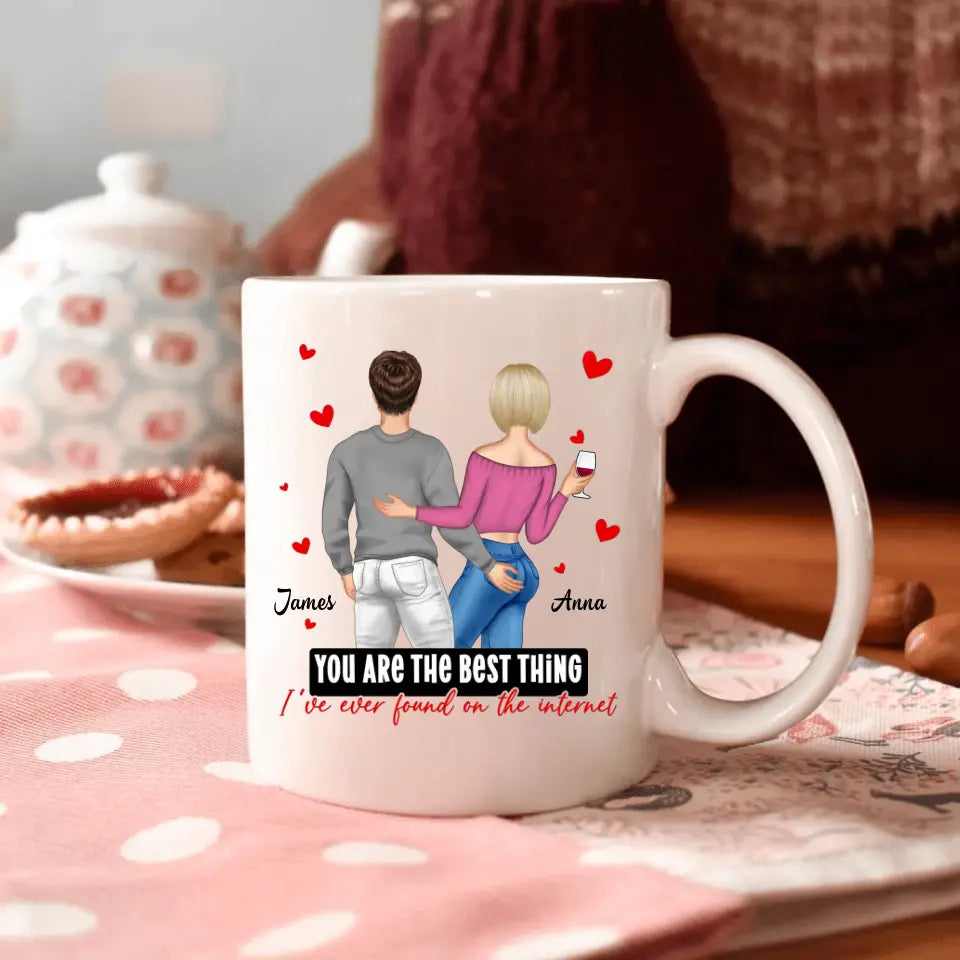 You Are The Best Thing I Have Ever Found - Personalized Custom White Mug - Christmas Gift For Couple, Wife, Husband
