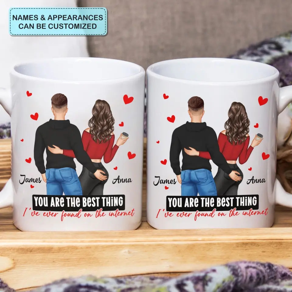 You Are The Best Thing I Have Ever Found - Personalized Custom White Mug - Christmas Gift For Couple, Wife, Husband