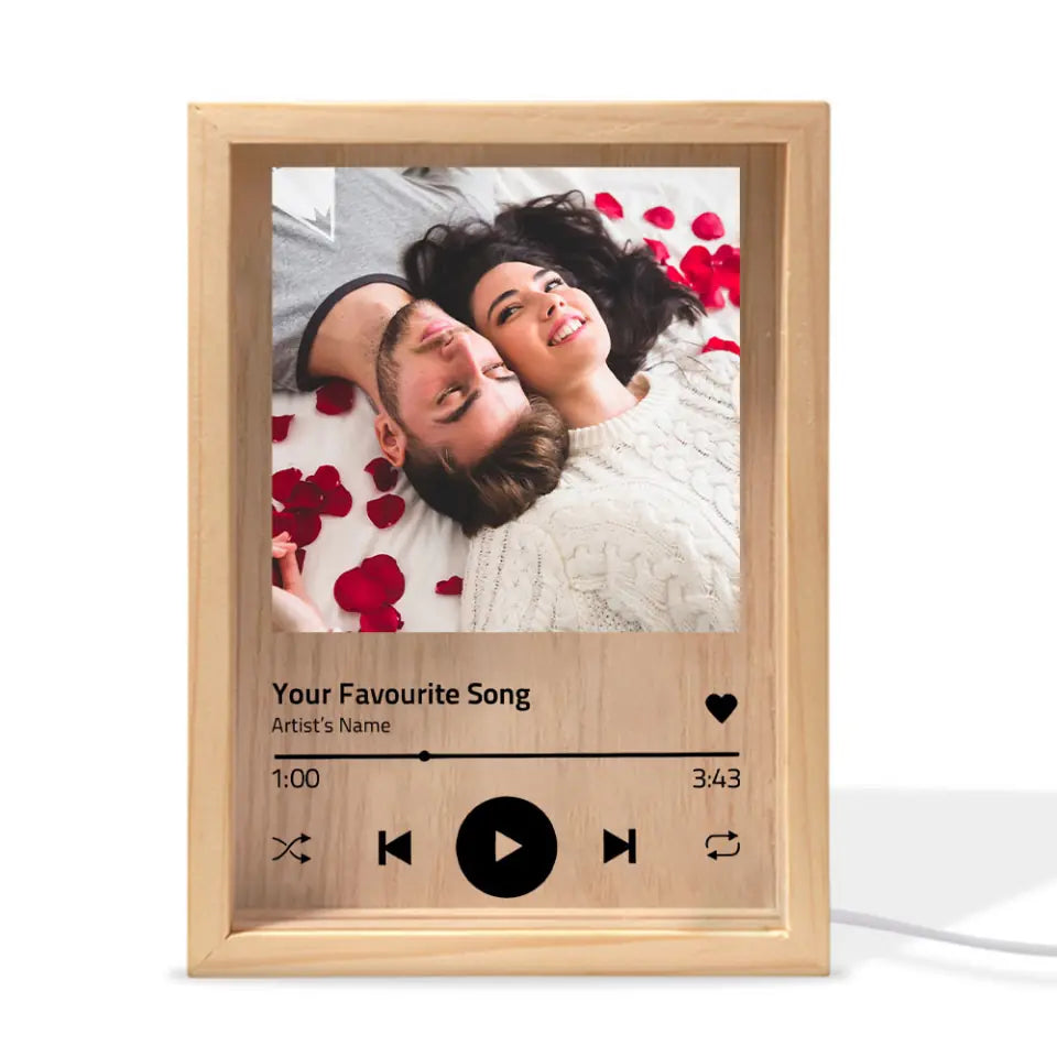 Our Song - Personalized Custom Photo Frame Box - Valentine's Day, Anniversary Gift For Couple, Couples, Girlfriend, Boyfriend, Wife, Husband