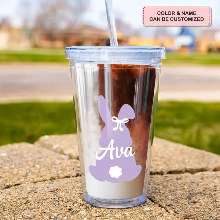 Easter Bunny Kids - Personalized Custom Acrylic Tumbler - Gift For Kids, Family Members