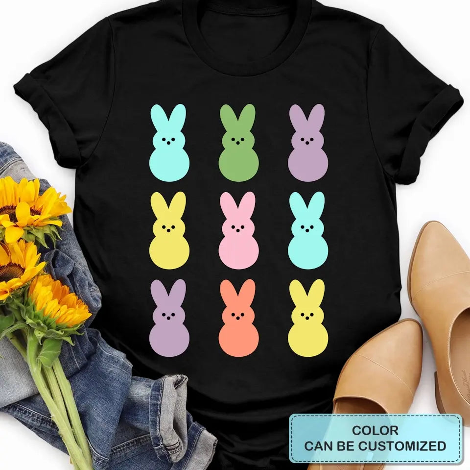 Easter Bunny Peeps V2 - Personalized Custom T-shirt - Easter Gift For Family, Family Members