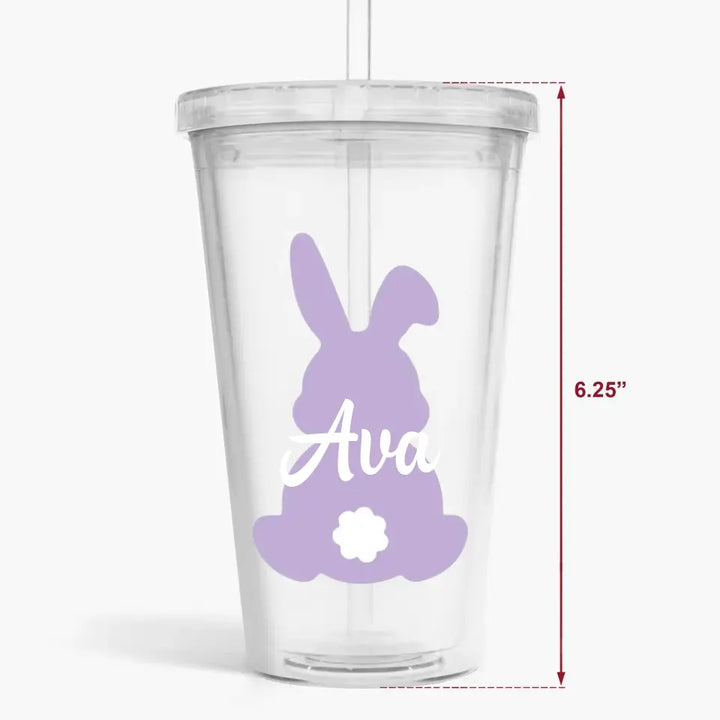 Easter Bunny Kids - Personalized Custom Acrylic Tumbler - Gift For Kids, Family Members