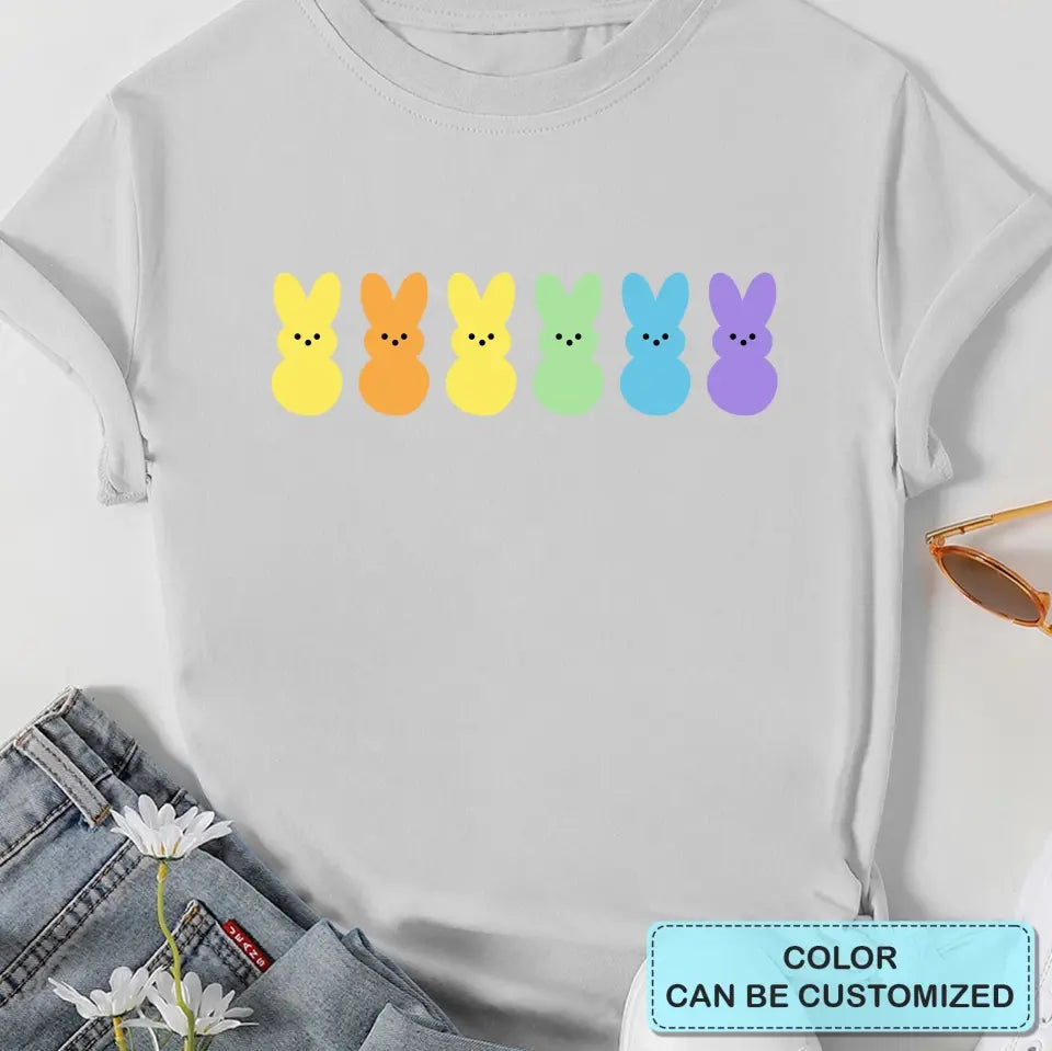 Easter Bunny Peeps - Personalized Custom T-shirt - Easter Gift For Family, Family Members