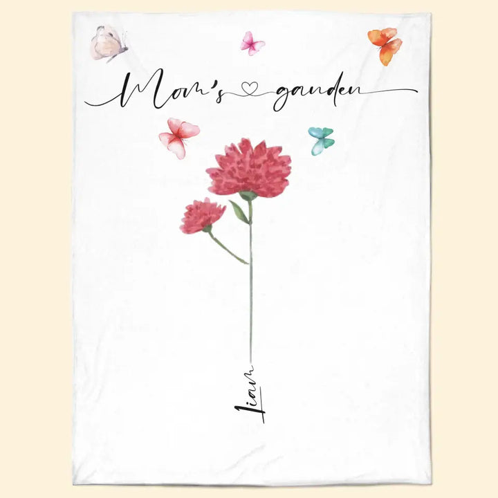 Grandma's Garden - Personalized Custom Blanket - Mother's Day, Gift For Grandma, Mom, Family Members