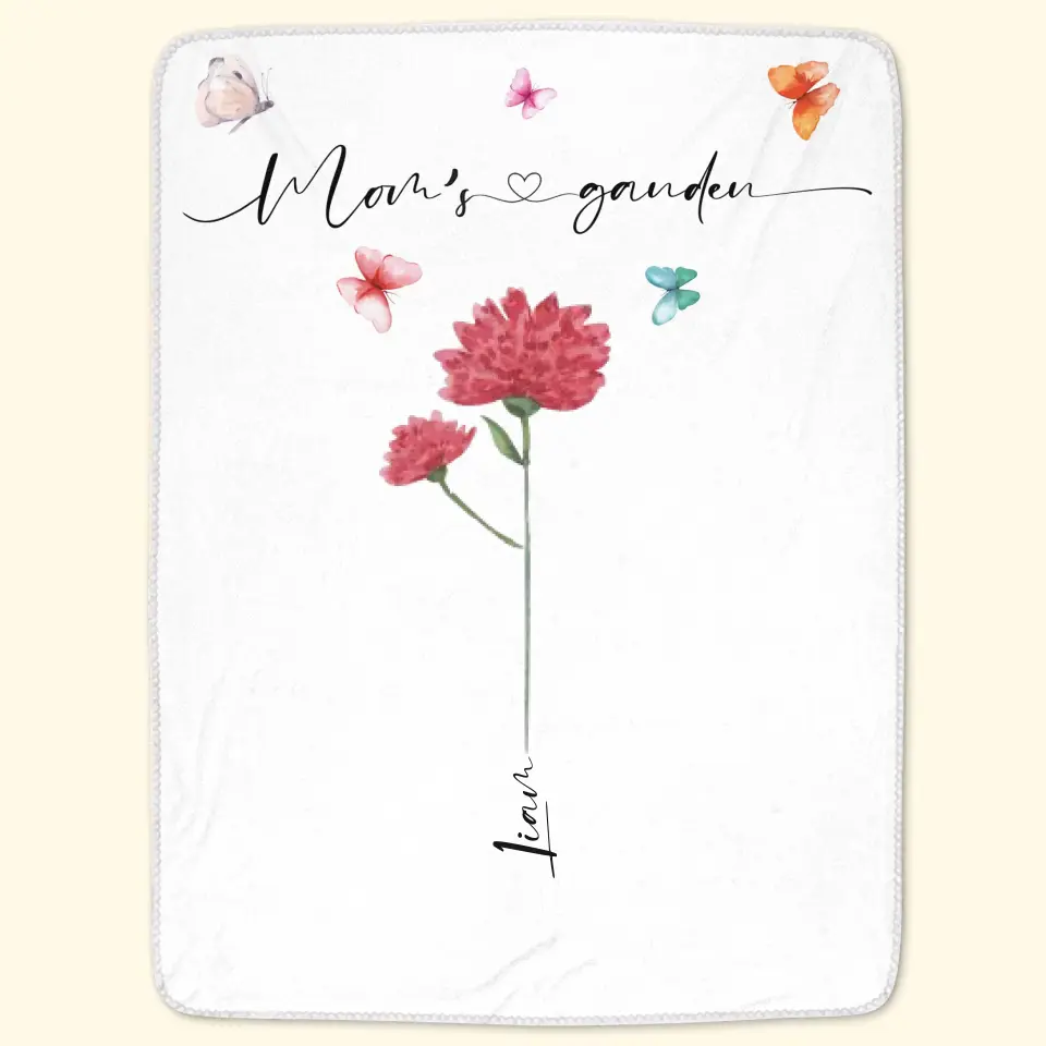 Grandma's Garden - Personalized Custom Blanket - Mother's Day, Gift For Grandma, Mom, Family Members