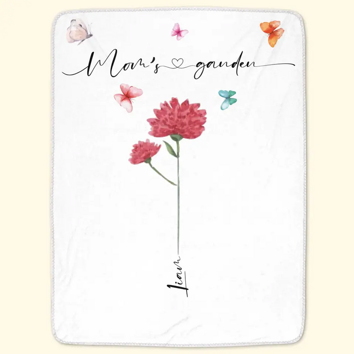 Grandma's Garden - Personalized Custom Blanket - Mother's Day, Gift For Grandma, Mom, Family Members