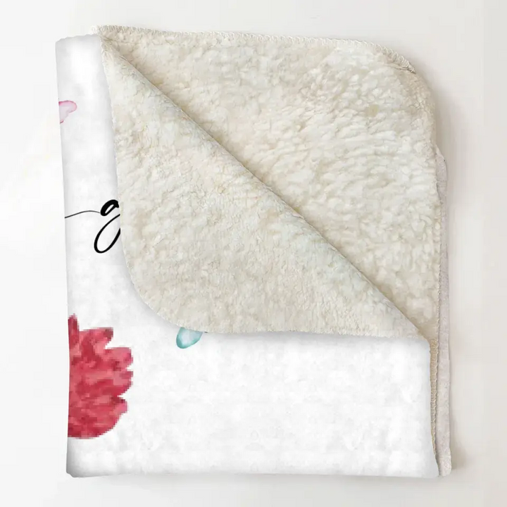 Grandma's Garden - Personalized Custom Blanket - Mother's Day, Gift For Grandma, Mom, Family Members