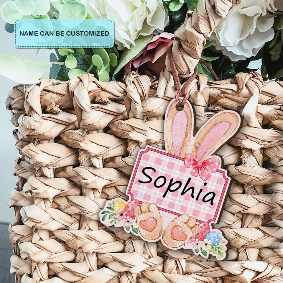 Bunny Name Tag - Personalized Basket Tag - Easter Gift For  Grandma, Family Members