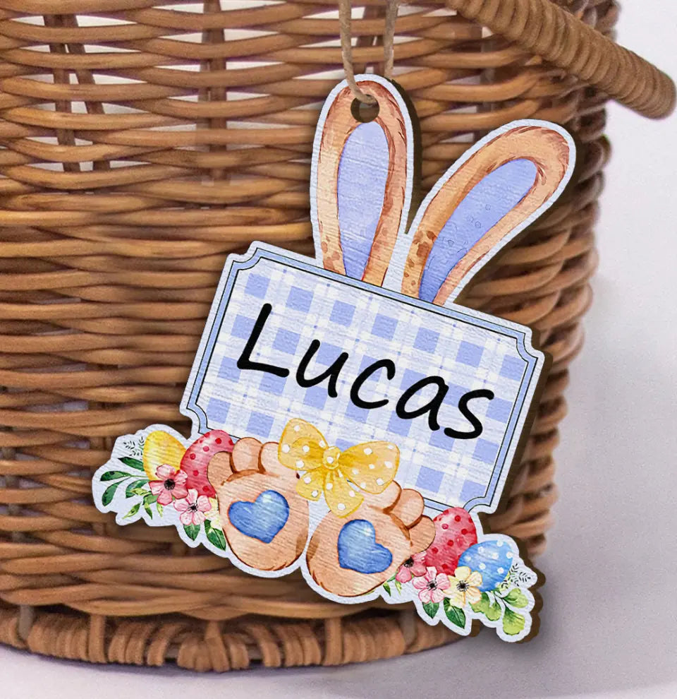 Bunny Name Tag - Personalized Basket Tag - Easter Gift For  Grandma, Family Members