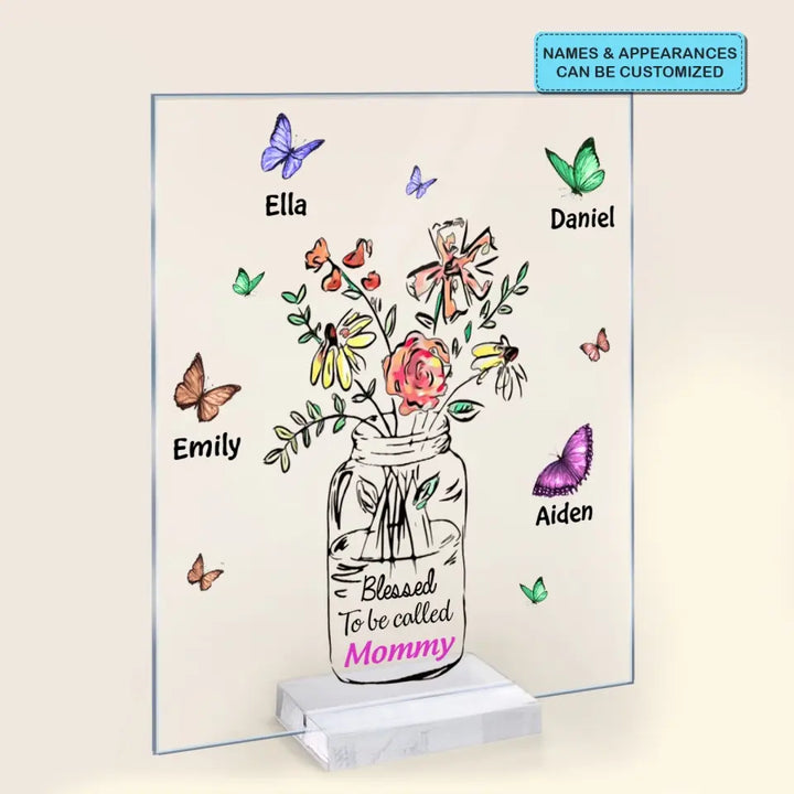 Blessed Grandma To Be Called - Personalized Custom Acrylic Plaque Clear Stand - Mother's Day Gift For Mom, Grandma, Family Members