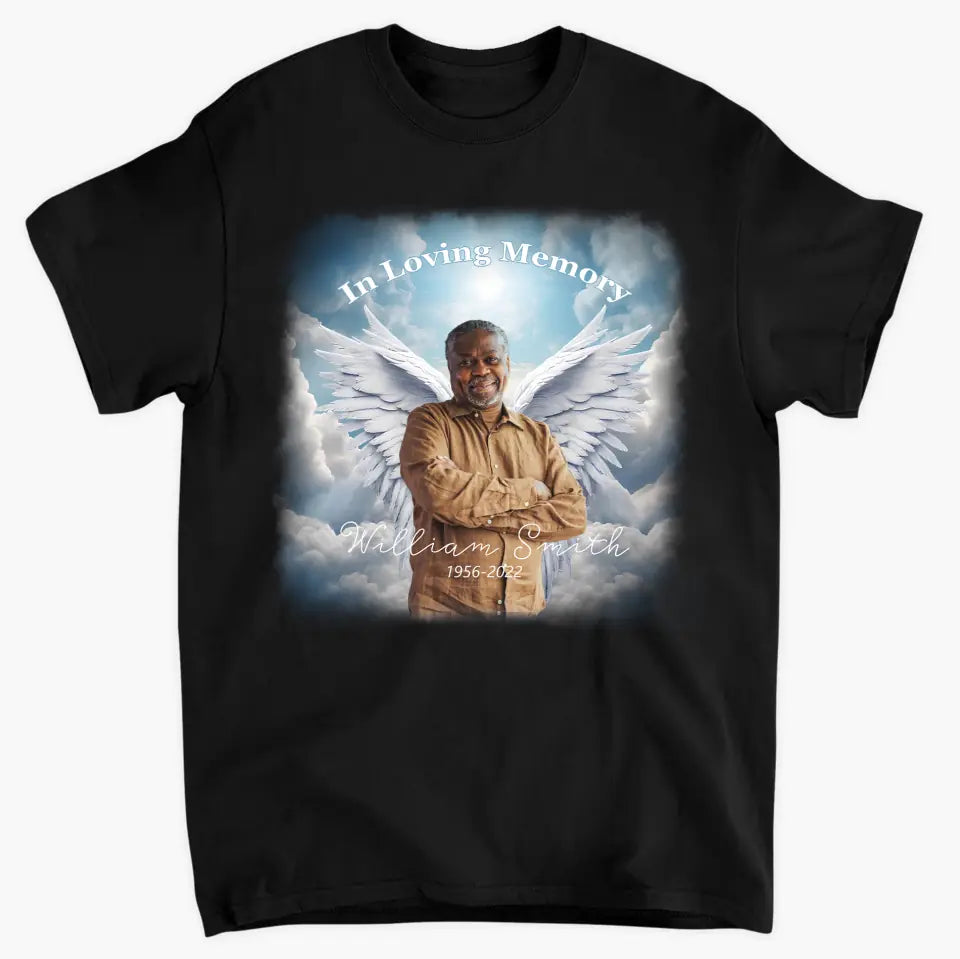 TeeInBlue in Loving Memory Family Members Personalized Custom T Shirt Memorial Gift for Family Members