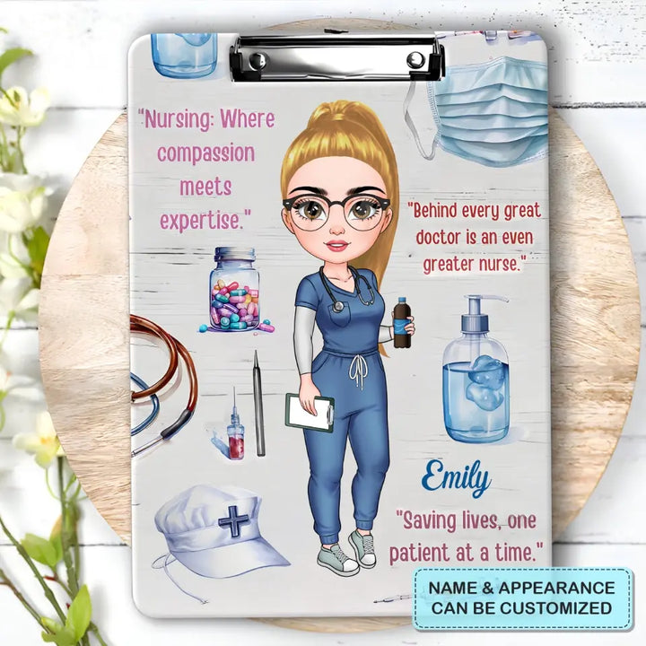 Nurse Life Caring - Personalized Custom Clipboard - Nurse's Day, Appreciation Gift For Nurse