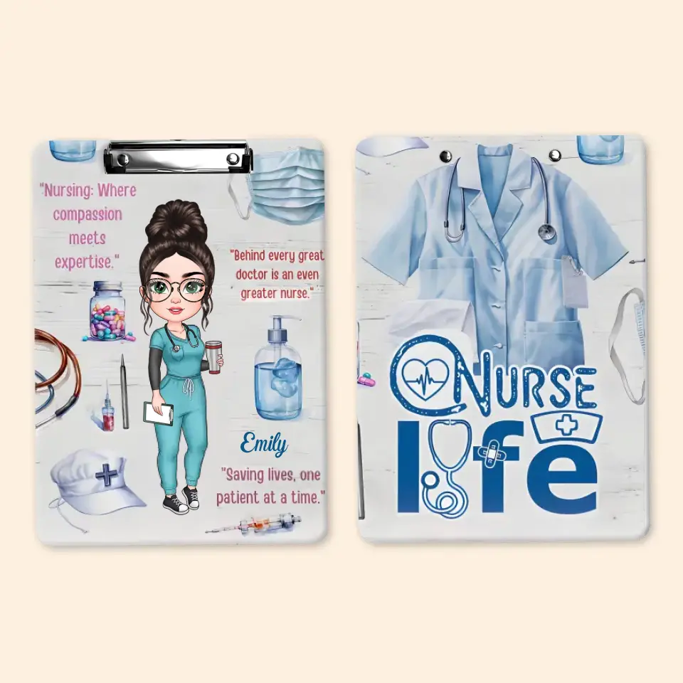 Nurse Life Caring - Personalized Custom Clipboard - Nurse's Day, Appreciation Gift For Nurse