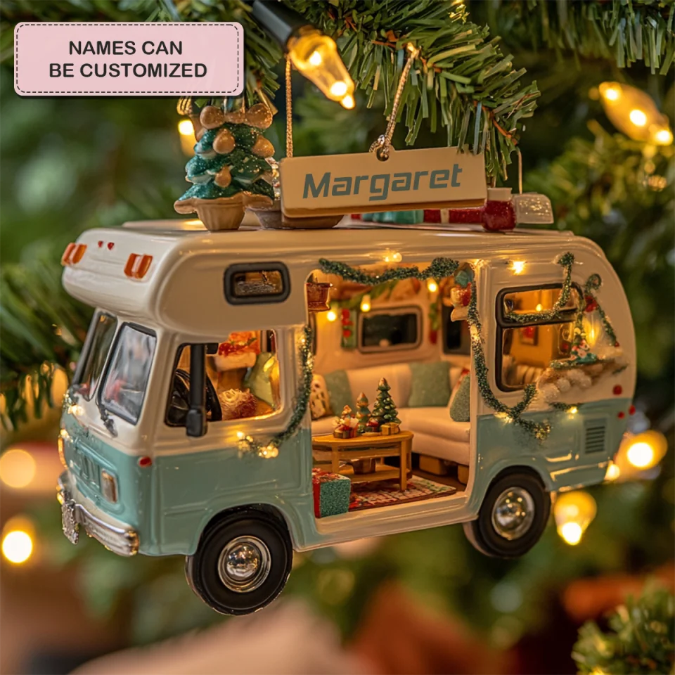 Tiny Rider - Personalized Mica Ornament - Christmas Gift For Family, F