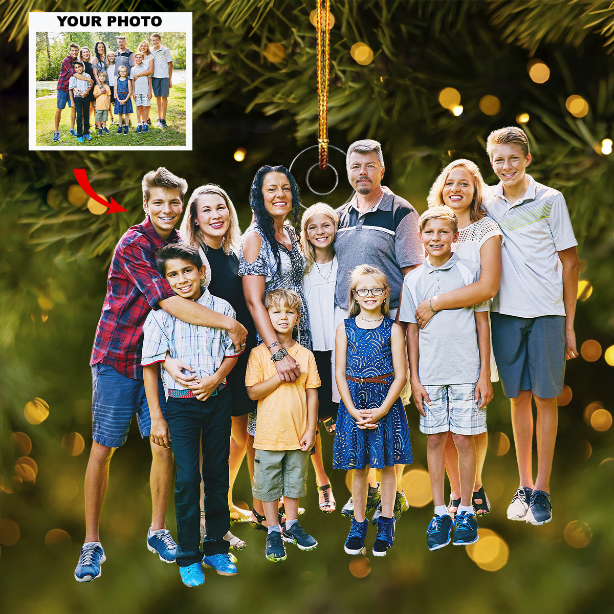 Personalized Photo Mica Ornament - Gift For Family - My Family