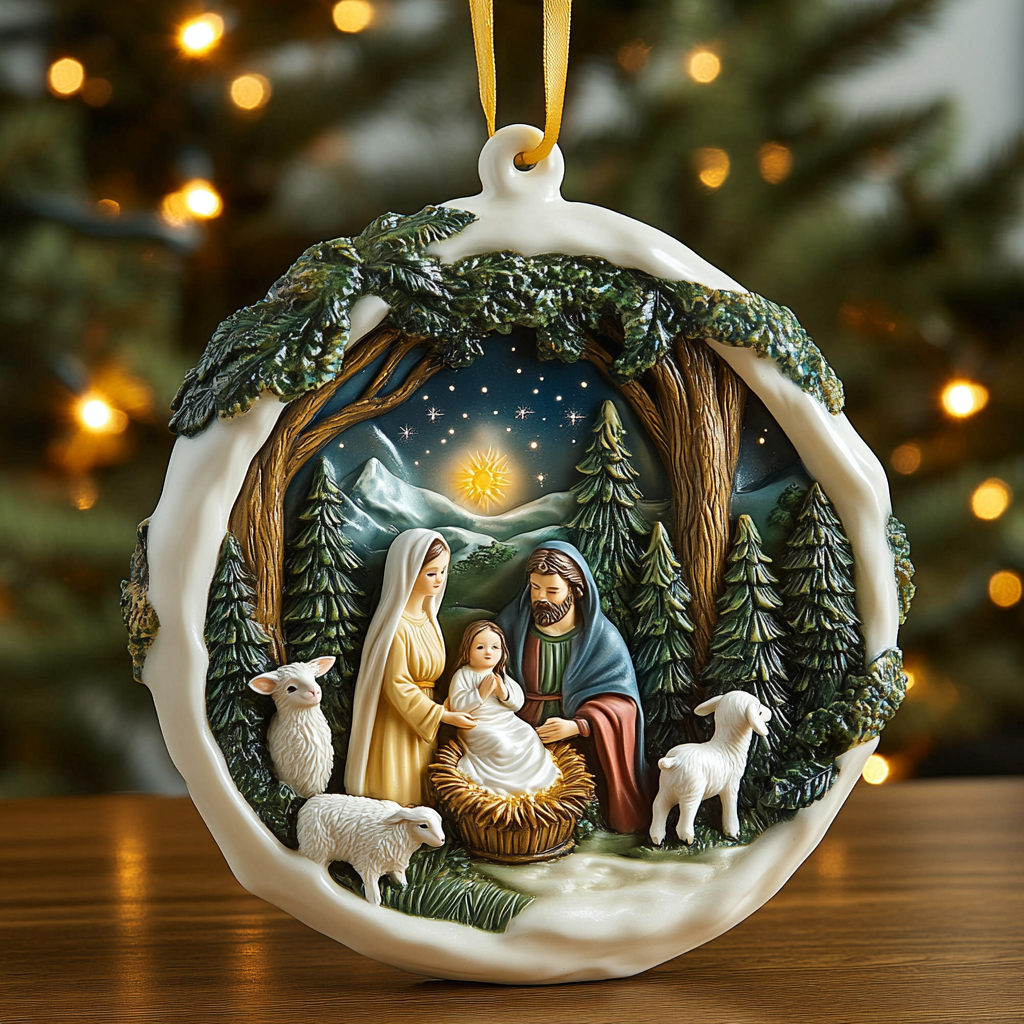 Bethlehem Blessing Mica Ornament NCU0VH002