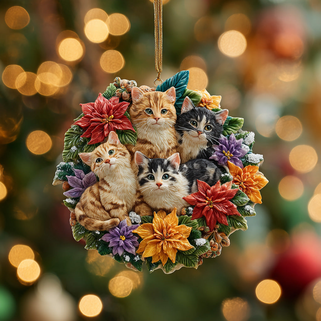 Blooming of Cats Mica Ornament NCU0DH218