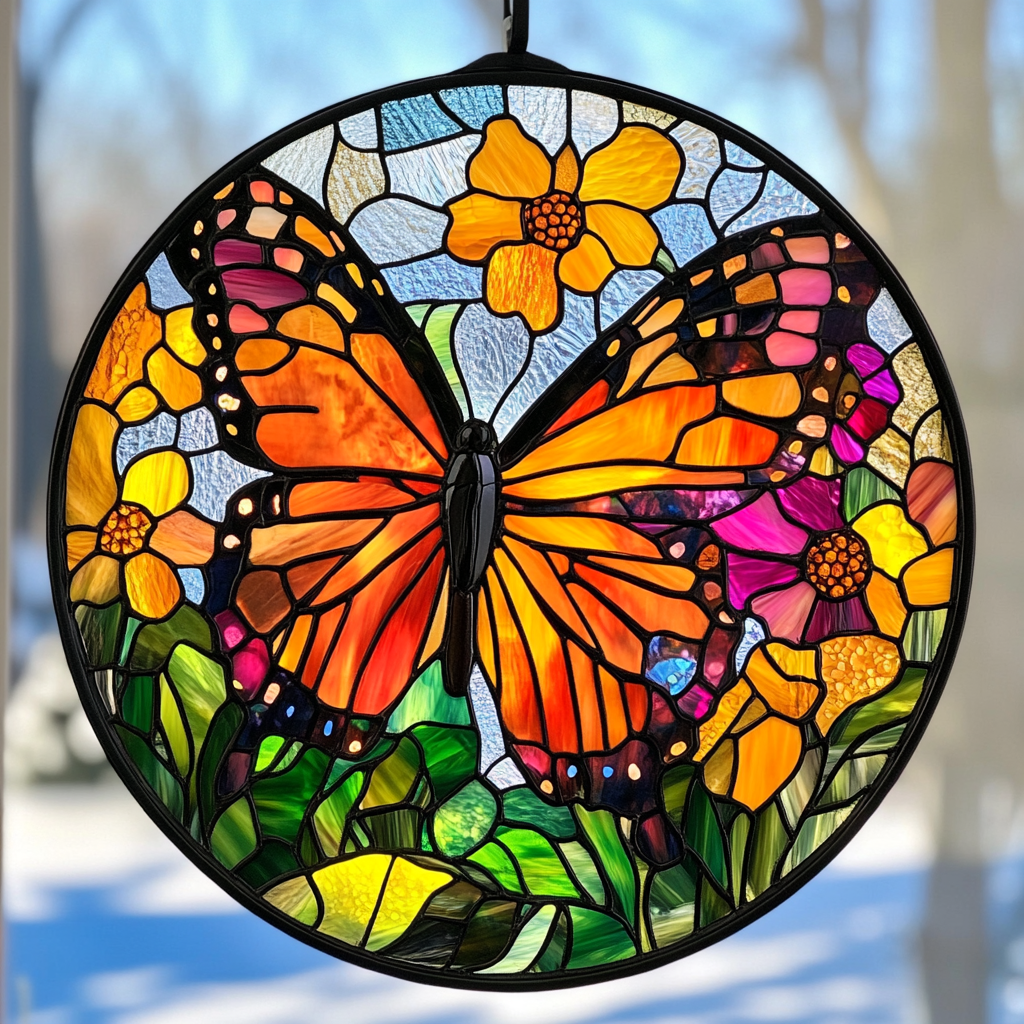 Day and Night sold Stained Glass Suncatcher.