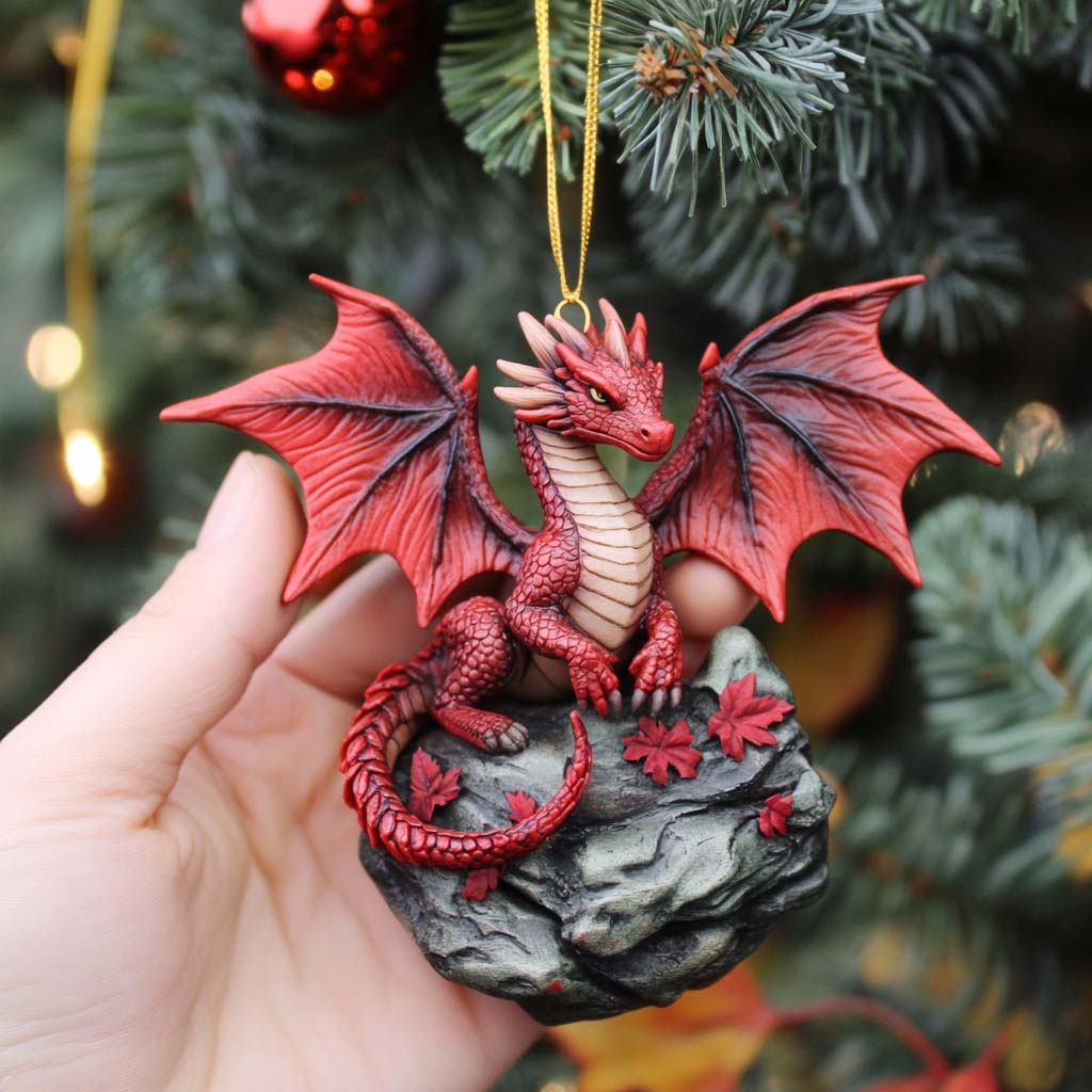Crimson Ember Mica Ornament NCU0NT014