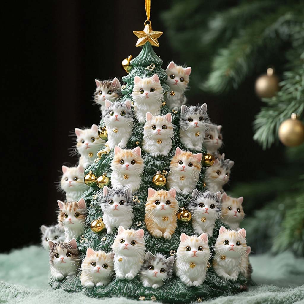 Feline Forest Mica Ornament NCU0NT036