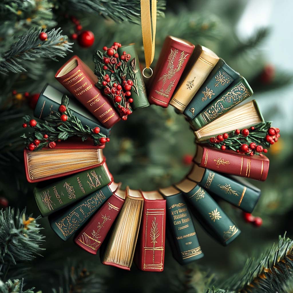 Festive Reads Mica Ornament NCU0NT043