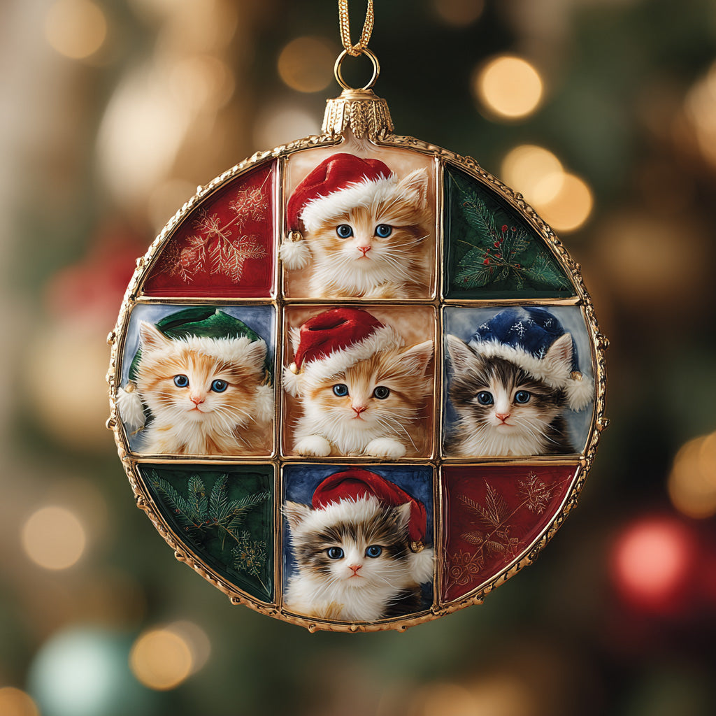 Festive Meows Ceramic Ornament NCU0DH172