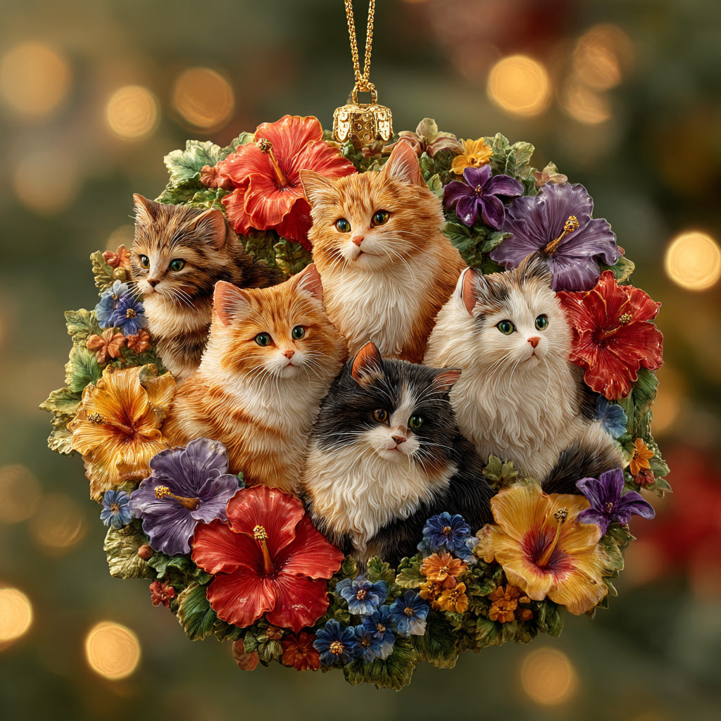 Floral Paws Mica Ornament NCU0DH213