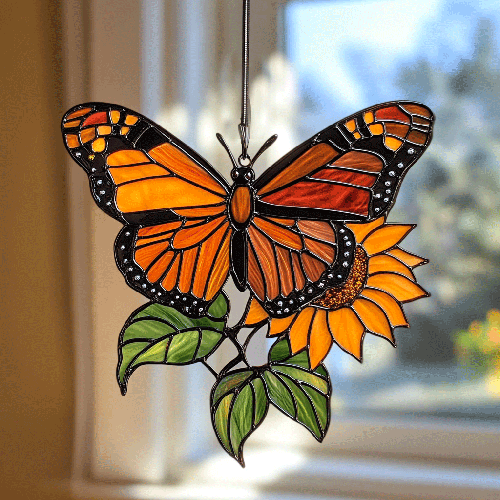 Flower Flutter Sunflower - Window Hanging Suncatcher NCU0PD064