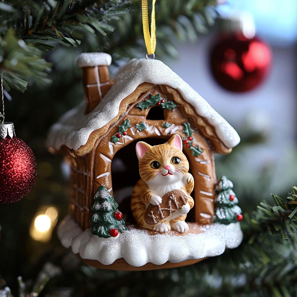 Gingerbread Hideaway Mica Ornament NCU0NT037