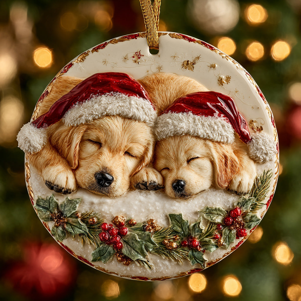 Golden Nap Ceramic Ornament NCU0DH234