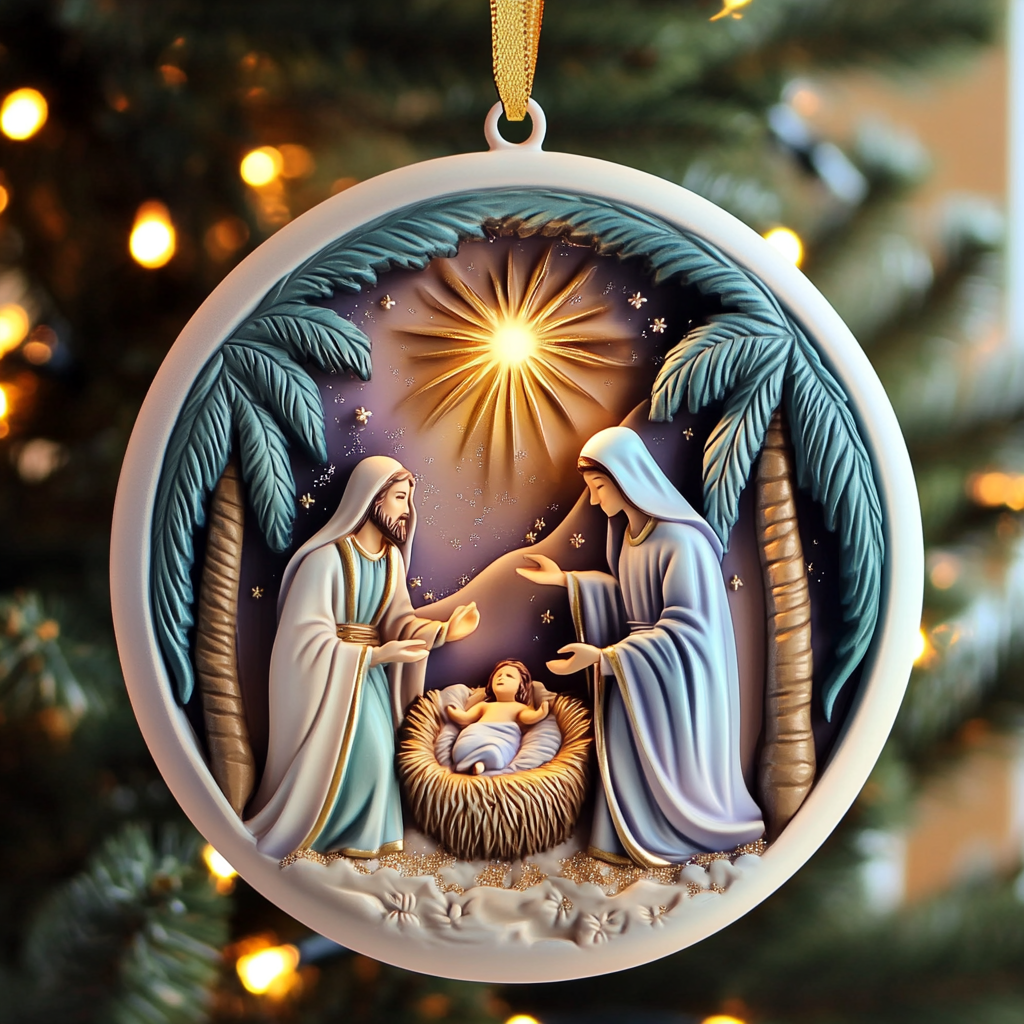 Holy Night Mica Ornament NCU0VL036