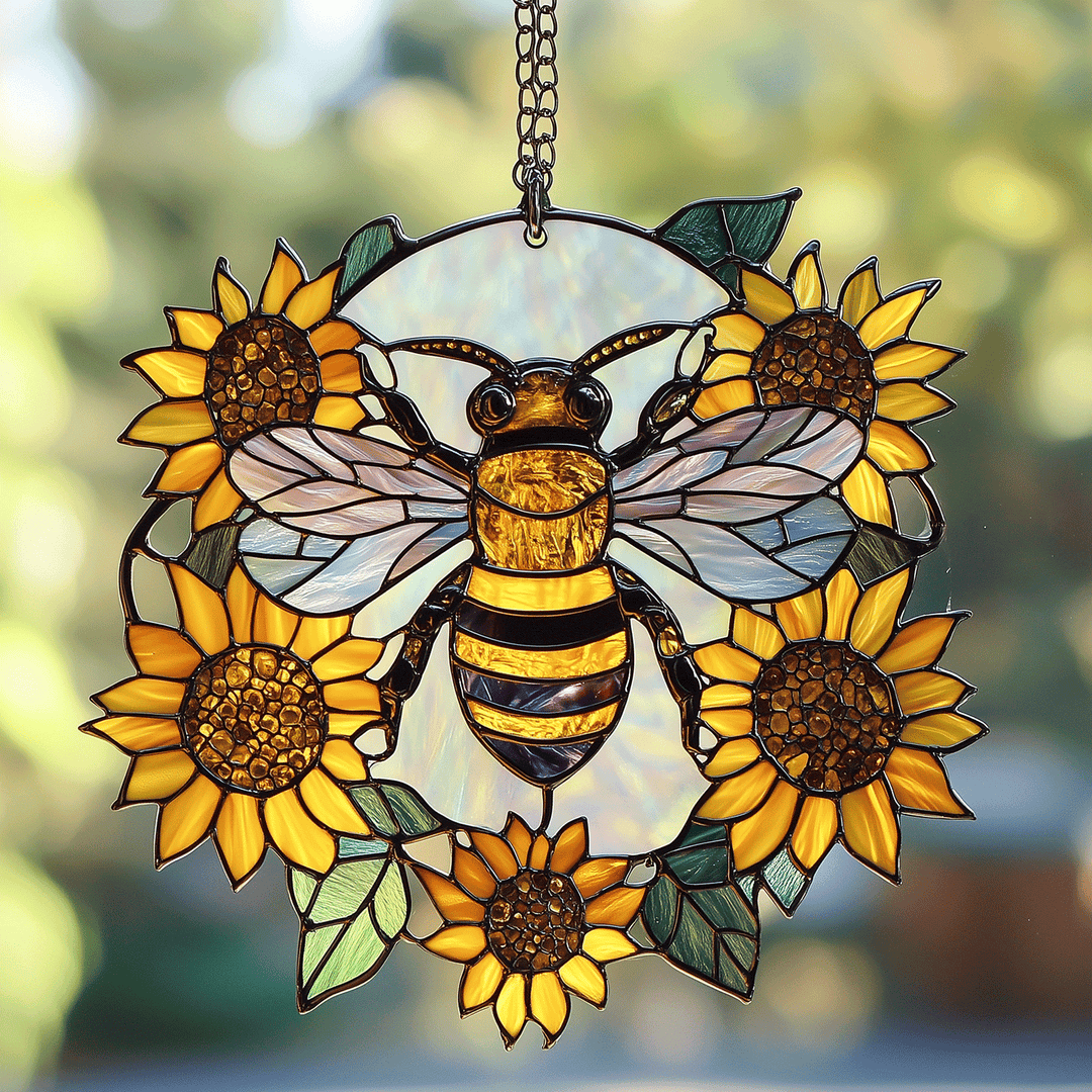 Honeycomb Sunflowers - Window Hanging Suncatcher NCU0TH027