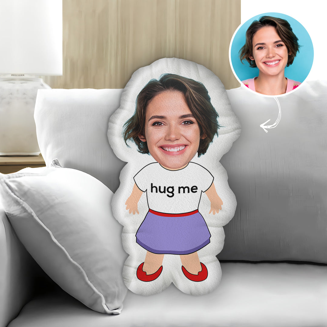 Hug Me Couple Pillow - Personalized Custom Shape Pillow - Gift For Couple, Boyfriend, Girlfriend, Wife, Husband, Family Members